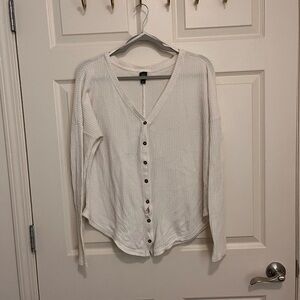 Wild Fable Cream Button-Down Shirt